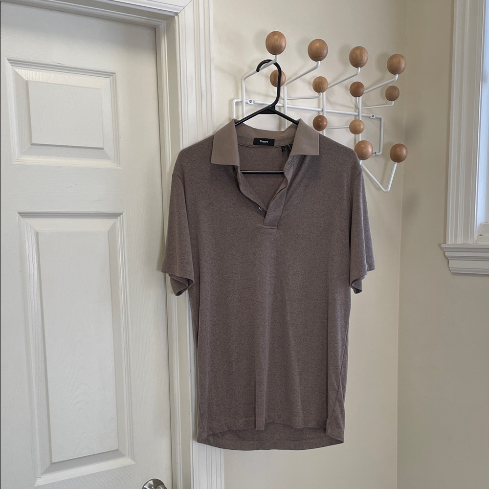 Theory -  Classic Short Sleeve Polo Shirt - Brown - S